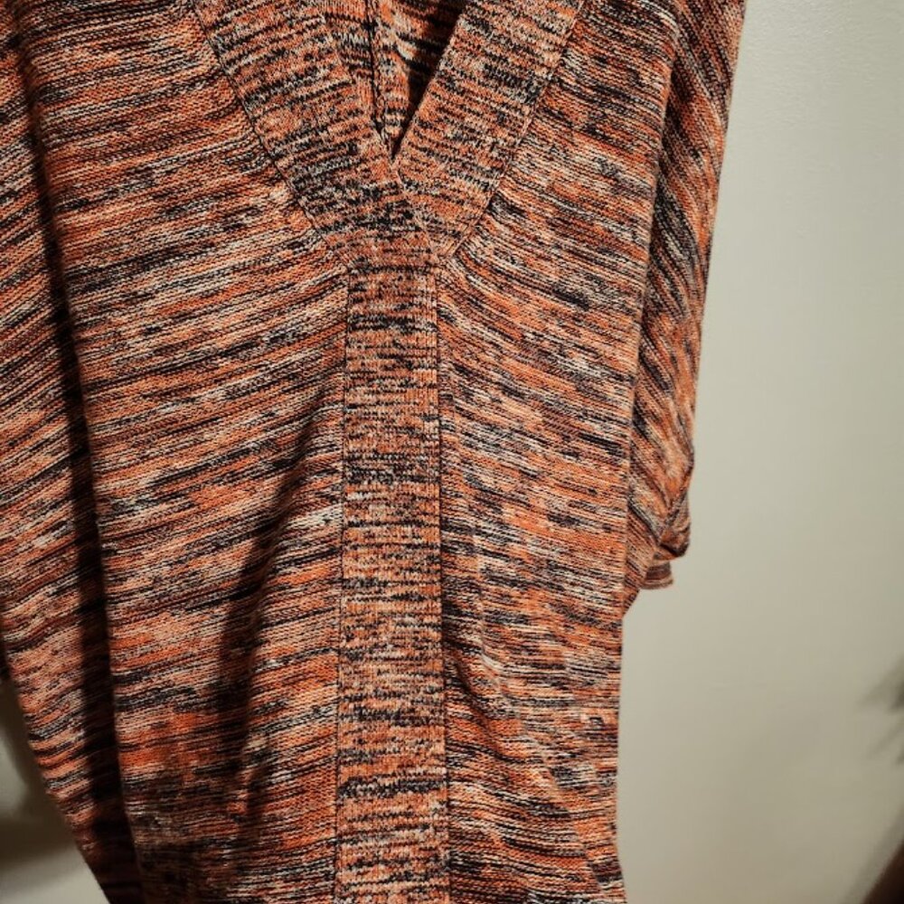 J. Jill Pure Jill Space Dyed V Neck Kimono Sleeve Sweater XLP Cotton - Picture 7 of 7